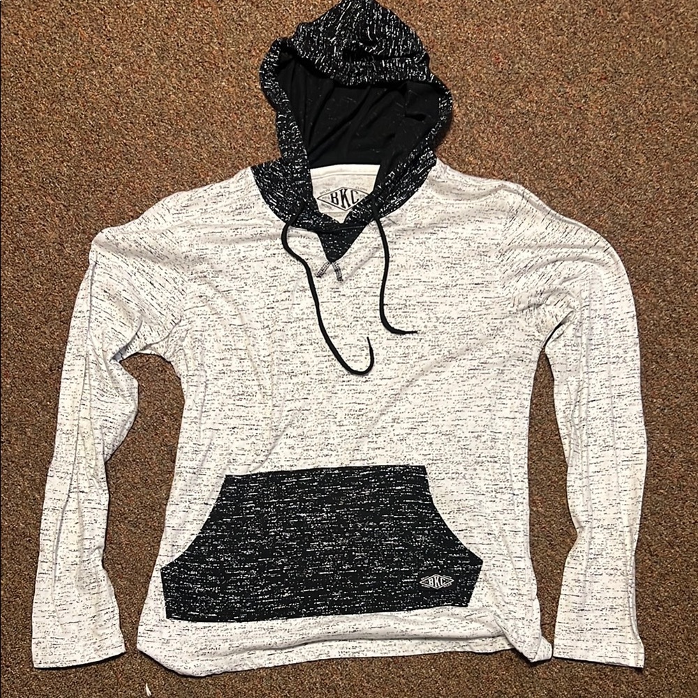 FINAL OFFER Brooklyn Cloth Co Men’s Medium Lightweight Hoodie Black & White